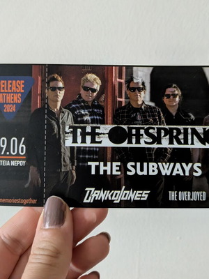 Εισιτήριο Offspring 2024 μεταχειρισμένο, αναμνηστικό Release Athens