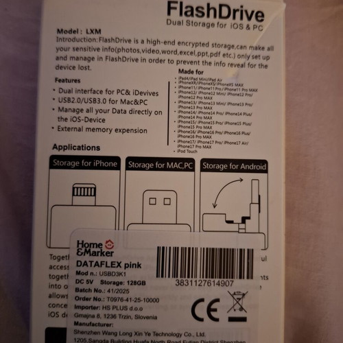 Flash drive 128GB new for smartphone and PC