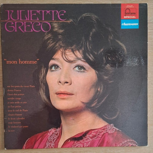 Juliette Gréco Mon Homme vinyl like new, vintage French chanson
