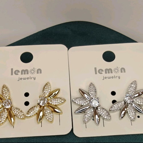 Earrings new gold and silver