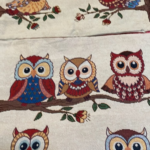 Pillowcases with owls and bag new, set of 2 pieces