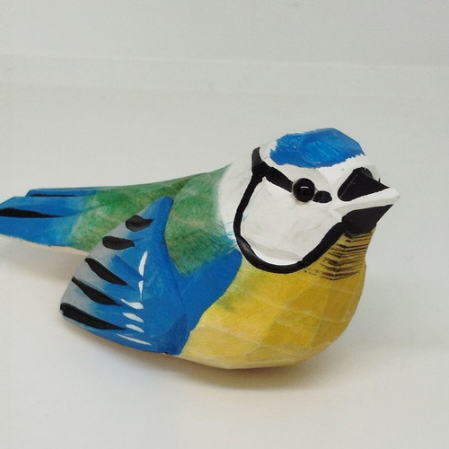 Handmade wooden bird new, painted with bright colors