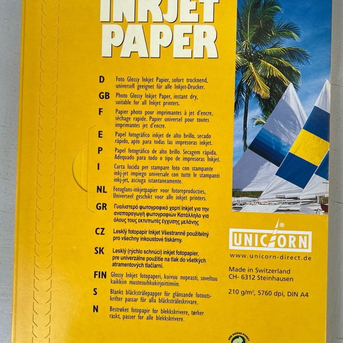 Illustration Inkjet paper new, pack of 50 sheets with 2 folders