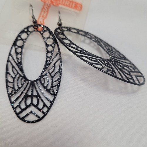 Long black earrings