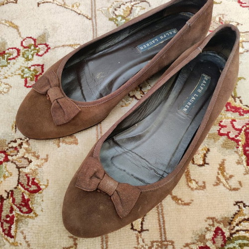 Ralph Lauren ballerinas like new, brown, size 38