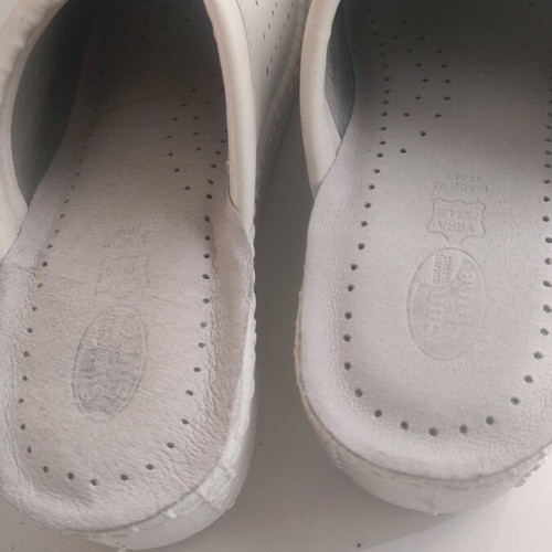 Sun Shine white anatomical clogs new, leather
