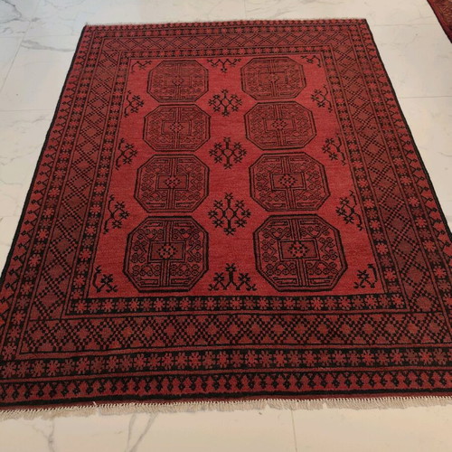 Bukhara handmade rug like new, burgundy 1.50x1.80