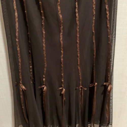 Gino Rossi skirt brown size XL like new with tulle and ribbons