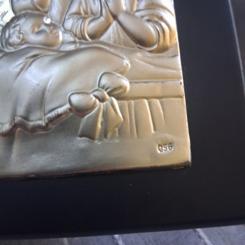 Silver Guardian Angels embossed icon 950