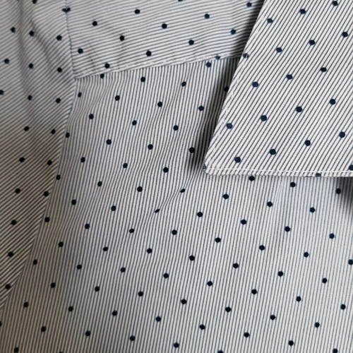 H&M women's shirt white-blue with dots like new, size 38