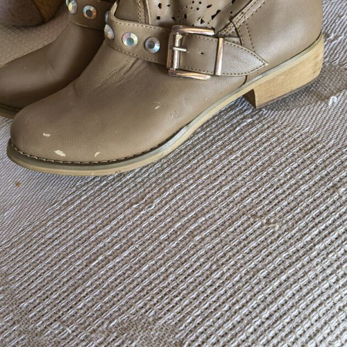 Summer ankle boots beige size 37 used with minor wear