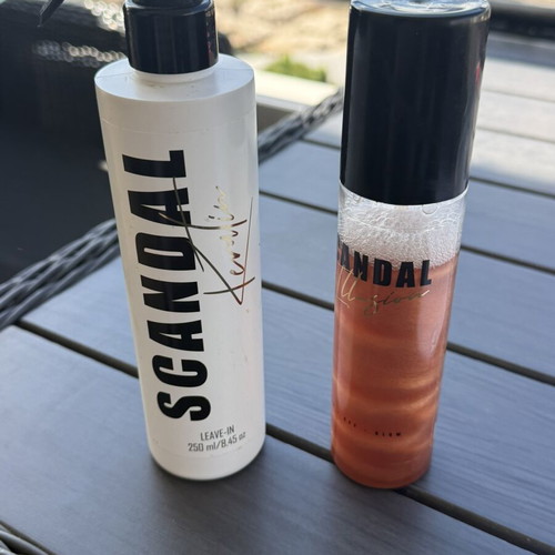 Scandal Beauty Illusion hair serum and copper glow set like new