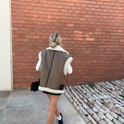 Zara short-sleeve jacket beige like new, size S