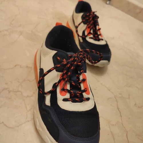 Sneakers with LED Lights, size 36, navy white orange