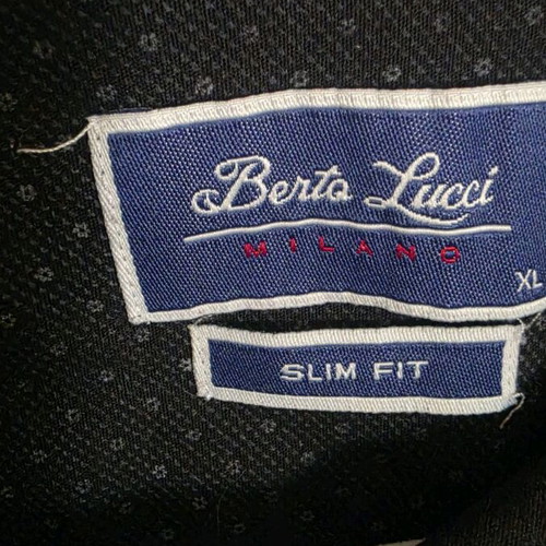 Berto Lucci men's shirt used, slim fit, black, XL