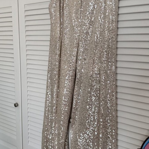 Rococo sequin pants medium beige like new
