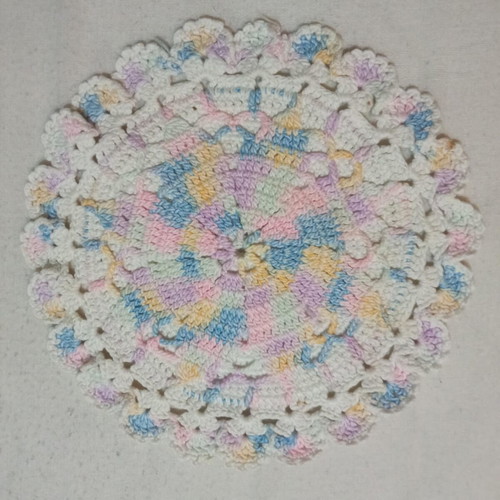 Vintage handmade knitted doily like new