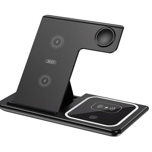 XO WX023 Wireless Charger 15W (Watch, Phone, Earbud) Black New