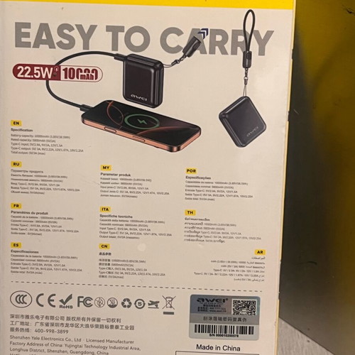 Awei PA-5 Power Bank 10000mAh 22.5W fast charging