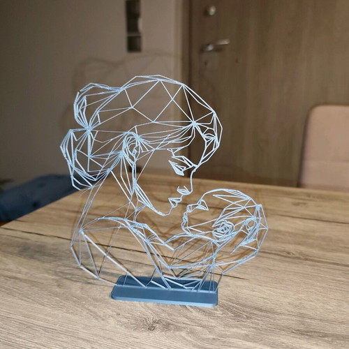 Modern Line Art table decor Mother and Child new