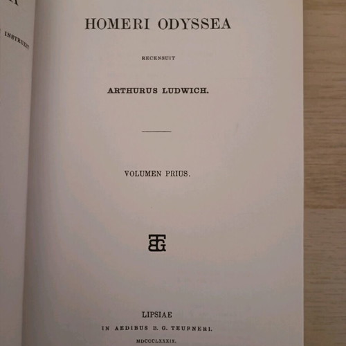 Homer Odyssey two-volume set new, stereotyped Lipsiae reprint Papadimas