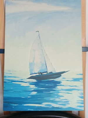 Canvas painting 70x100 stretched, like new