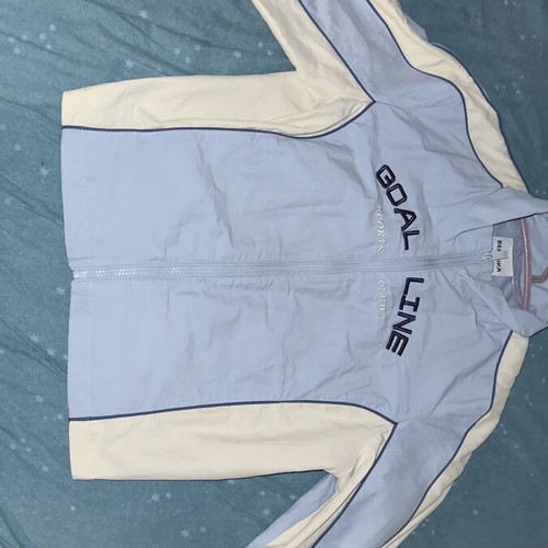 Bershka jacket like new, size L, white and turquoise