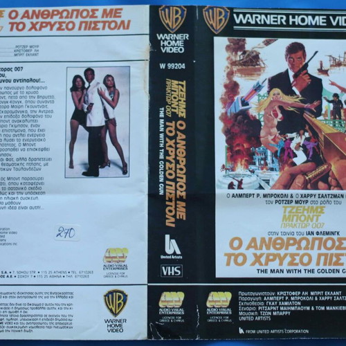 James Bond VHS Covers used, set of 14 movies