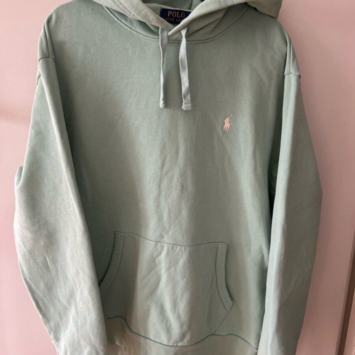 Polo Ralph Lauren Double Knit Hoodie Men XL like new, green and turquoise