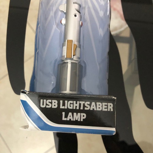 Star Wars USB Lightsaber Lamp new with blue light and rechargeable base