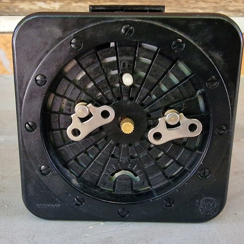 Jerger Ranger Wind Up Alarm Clock Black Analog Portable 4" like new