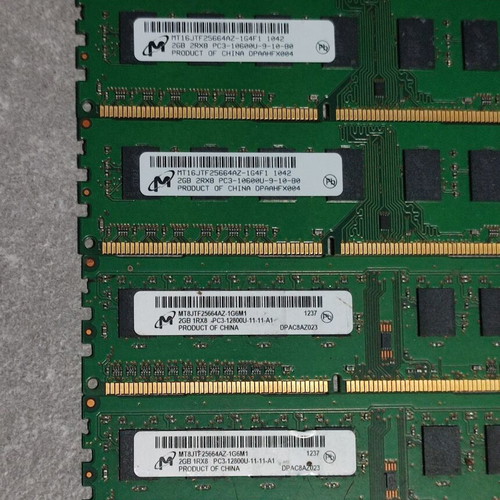 8GB DDR3 (4x2GB) Micron used RAM memory
