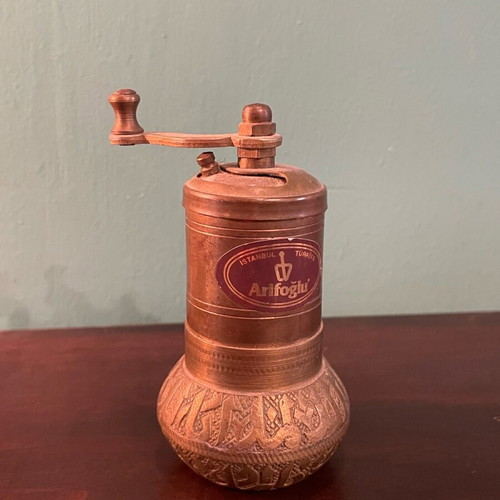 Turkish brass spice grinder like new