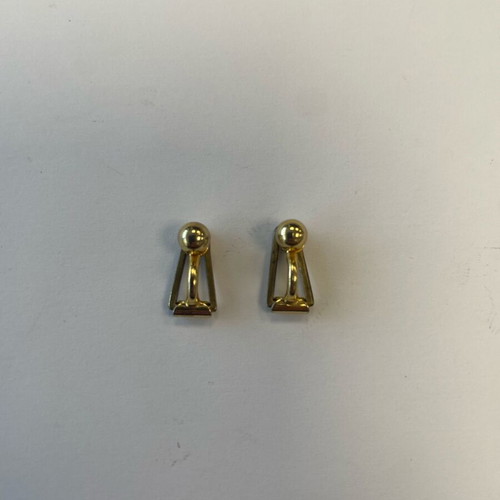Vintage mini earrings with clips like new, gold color