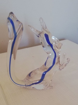 Murano squirrel used, decorative crystal about 20cm