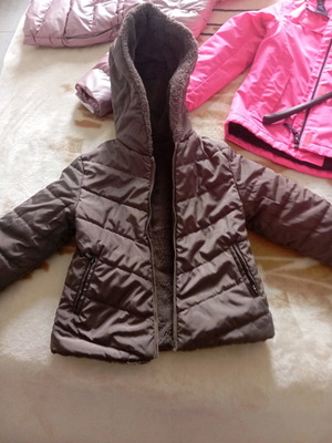 Mayoral reversible jacket with fur like new brown 116 cm