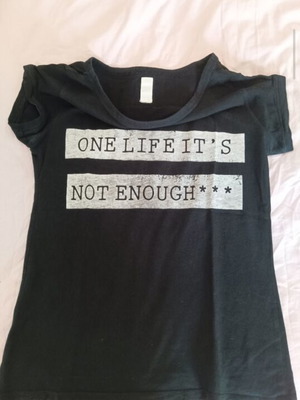 Zara women's T-shirt used, medium, black with logo
