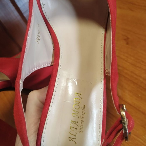 Alta Moda red suede sandals used, size 38