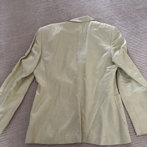LAURÉL vintage 80s summer linen blazer used, green