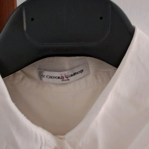 Women's white cotton fitted shirt Oxford Company like new, size M