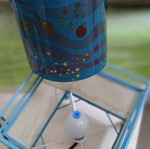 Retro rotating space night table lamp