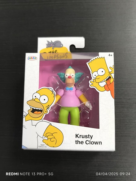 Pack 2 Figurines Articulées Krusty Le Clown Les Simpson - 6,5 Cm, Licence Officielle