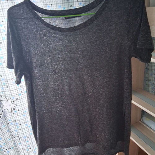 Bershka blouse gray used, size Medium, asymmetrical