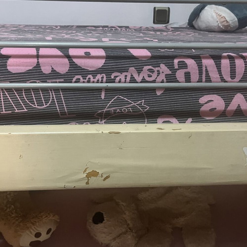 Children's bed used with some imperfections, old furniture