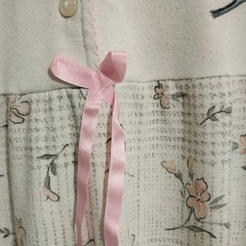 Lanes nightgown like new, size large, ecru with pink flowers