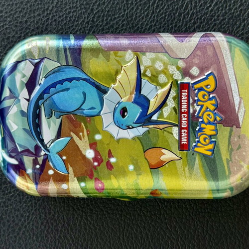 Vaporeon Pokemon tin, empty