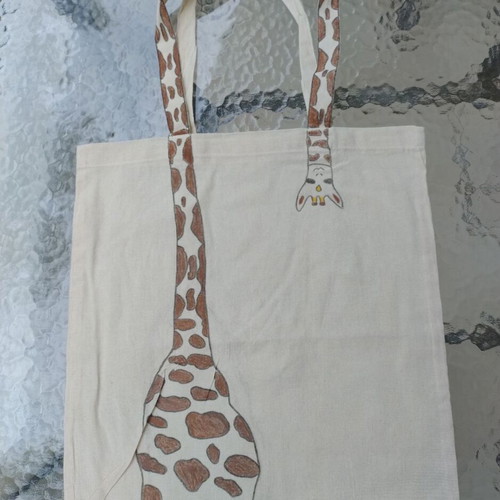 Hand-painted fabric shoulder bags new, two sizes