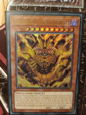 The Legendary Exodia Incarnate card like new with Ultra Pro sleeve