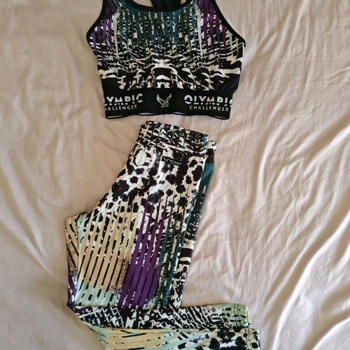 Gym set new, size S, slim fit leggings