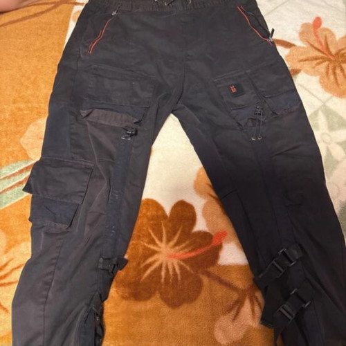 Bershka cargo pants black, like new, size L